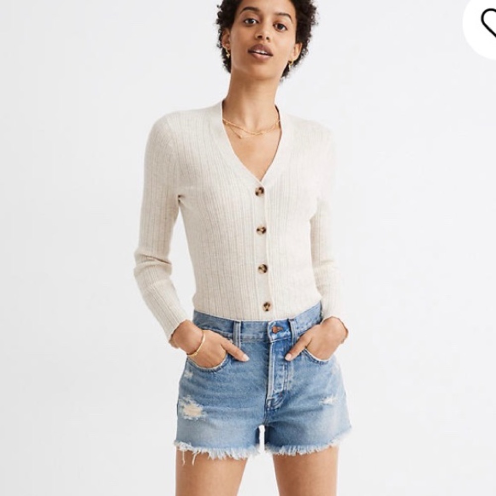 Madewell Jean Shorts Relaxed High Rise Distressed